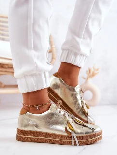 Kožená obuv Maciejka 04550-25 Zlatá