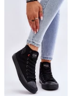 Dámské klasické vysoké tenisky Big Star model 21611825 Černé - Big Star Shoes Dámské klasické vysoké tenisky Big Star model 21611825 Černé - Big Star Shoes