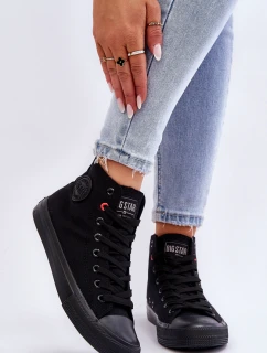 Dámské klasické vysoké tenisky Big Star model 21611825 Černé - Big Star Shoes