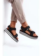 Dámské sandály na platformě Lee Cooper LCW-24-05-2753L Černé Dámské sandály na platformě Lee Cooper LCW-24-05-2753L Černé