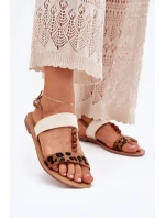 Ploché Dámské Sandály S Leopardí Hnědé model 21702265 - Boto