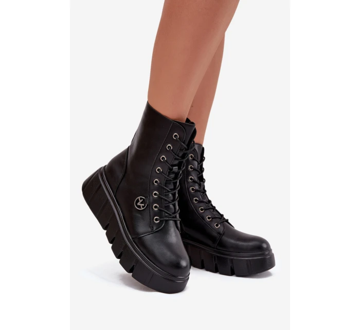 Dámské workery na platformě Vinceza – černé Dámské workery na platformě Vinceza – černé