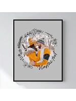 Personalizovaný magický fotoobraz v rámu - 40x50 - květinové orámování Personalizovaný magický fotoobraz v rámu - 40x50 - květinové orámování