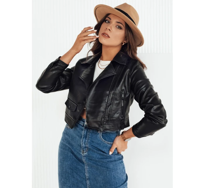 Dámská kožená bunda black Dstreet model 21973145 - FashionStreet