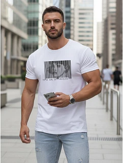 Tshirt męski z nadrukiem biały model 22136453 - FashionStreet