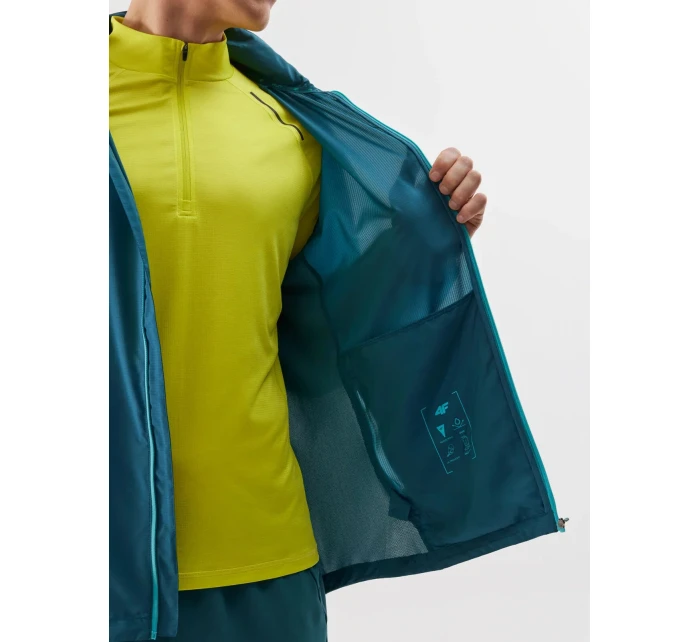Pánská běžecká bunda Ultralight 4F - mořská zelená Pánská běžecká bunda Ultralight 4F - mořská zelená