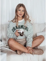 AURORA dámský pruhovaný svetr v barvě ecru Dstreet model 21970885 - FashionStreet