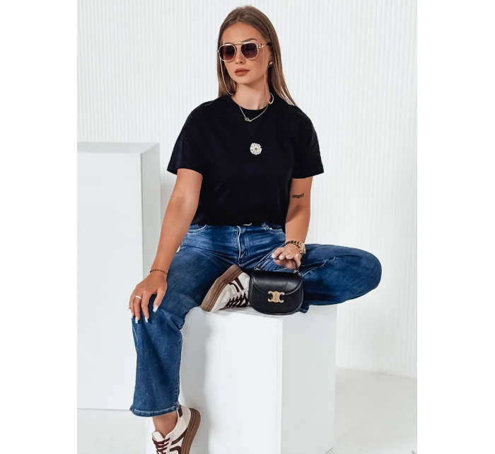 Dámské tričko FLORTA černé FashionStreet RY2558