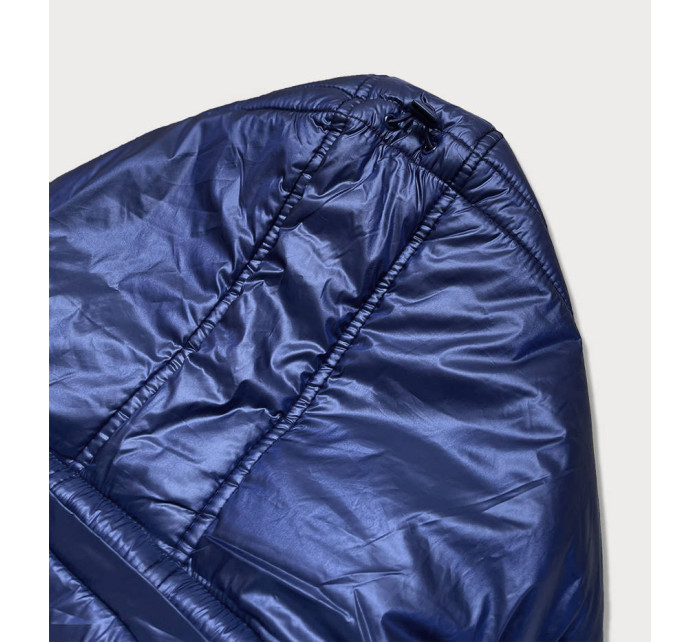 Tmavě modrá dámská plus size bunda pro přechodné období model 15914955 - Libland