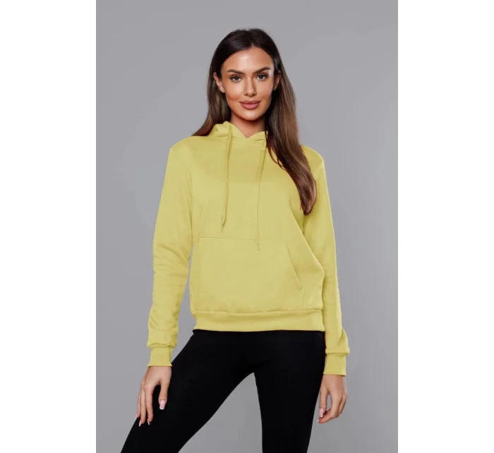 Žlutá dámská tepláková mikina model 17044050 - J.STYLE Žlutá dámská tepláková mikina model 17044050 - J.STYLE