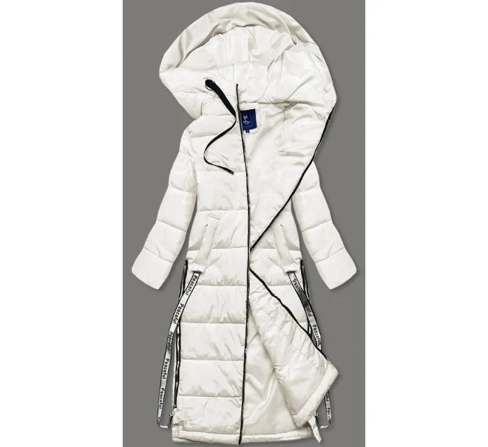 DŁUGA KURTKA PUCHOWA DAMSKA ECRU model 21245107 - Ann Gissy