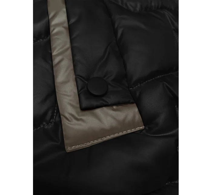 Černá krátká dámská vesta se stahovacími boky model 20867413 - S'WEST