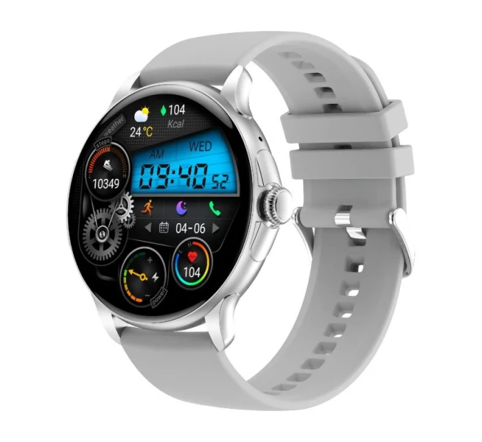 Dámské chytré hodinky Rubicon RNCF35 SILVER Náramek + řemínek Dámské chytré hodinky Rubicon RNCF35 SILVER Náramek + řemínek