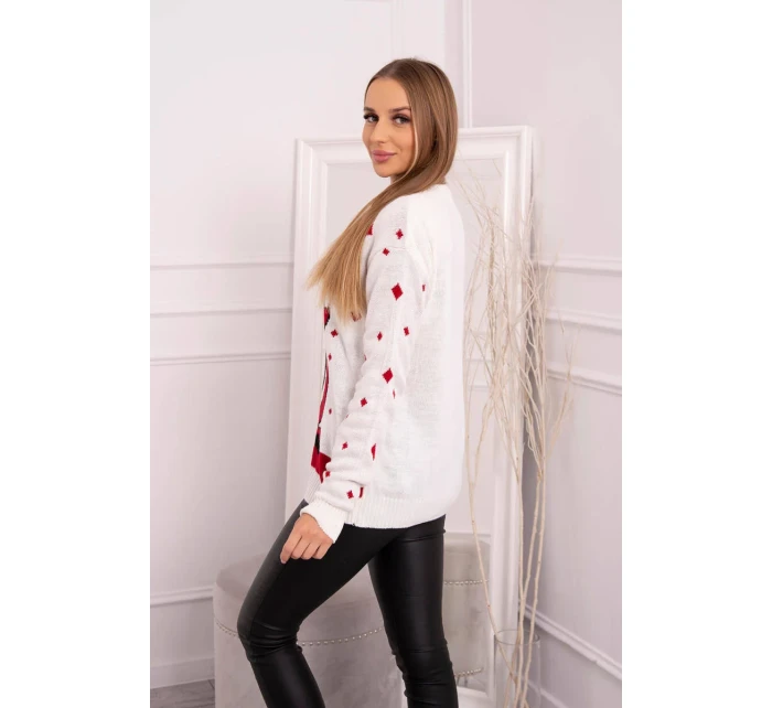 Svetr s ecru model 18748055 - K-Fashion Svetr s ecru model 18748055 - K-Fashion