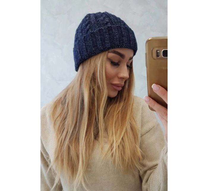 Ariana K299 tmavě modrá roll-up čepice Ariana K299 tmavě modrá roll-up čepice