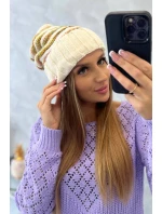 Dámská čepice Feba K330 ecru+green neon Dámská čepice Feba K330 ecru+green neon