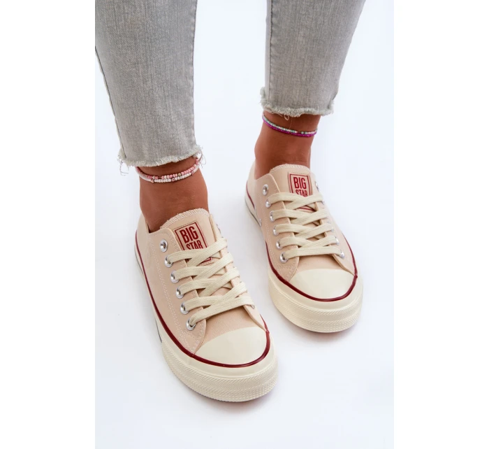 Nízké dámské tenisky Big Star NN274272 béžové Nízké dámské tenisky Big Star NN274272 béžové