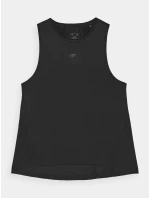 Dámský sportovní top z recyklovaných materiálů 4F - černý Dámský sportovní top z recyklovaných materiálů 4F - černý