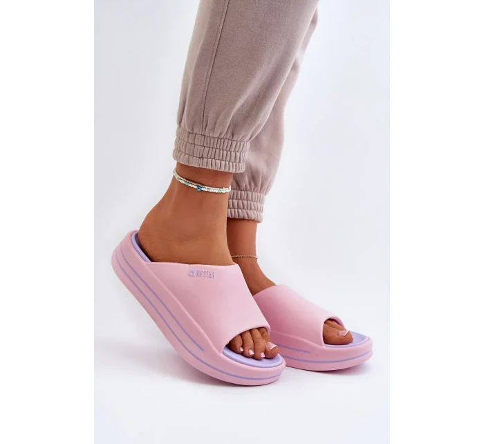 Dámské pantofle na platformě Big Star Pink Dámské pantofle na platformě Big Star Pink