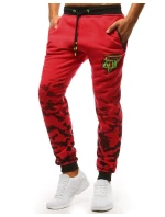 Pánské tepláky červené FashionStreet UX3618 Pánské tepláky červené FashionStreet UX3618