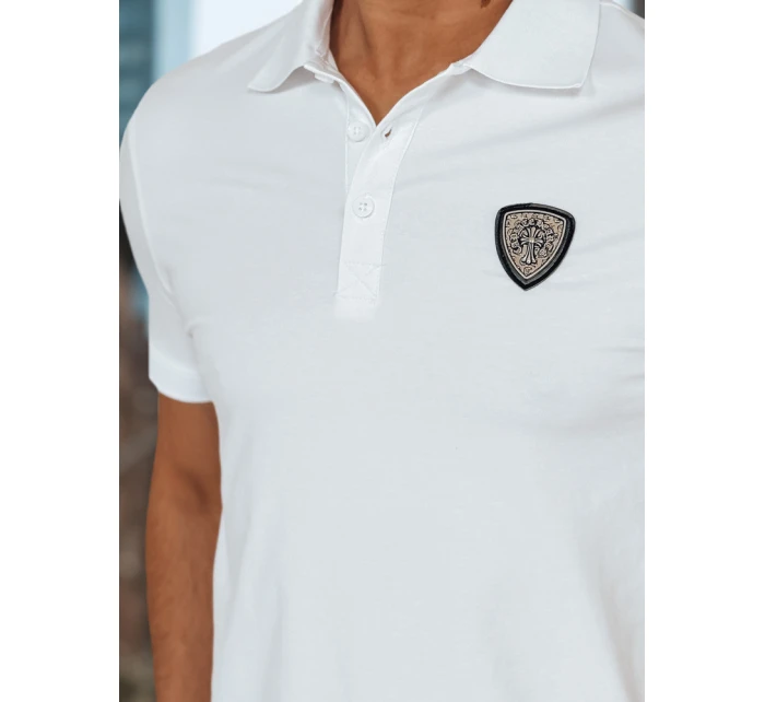 Pánská polokošile s nášivkou bílá Dstreet model 21988766 - FashionStreet