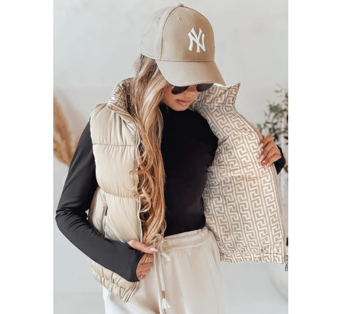 Dámská prošívaná vesta URBANELLE béžová FashionStreet TY4973