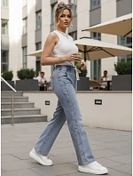 Dámské džíny s širokými nohavicemi modré FashionStreet UY2986