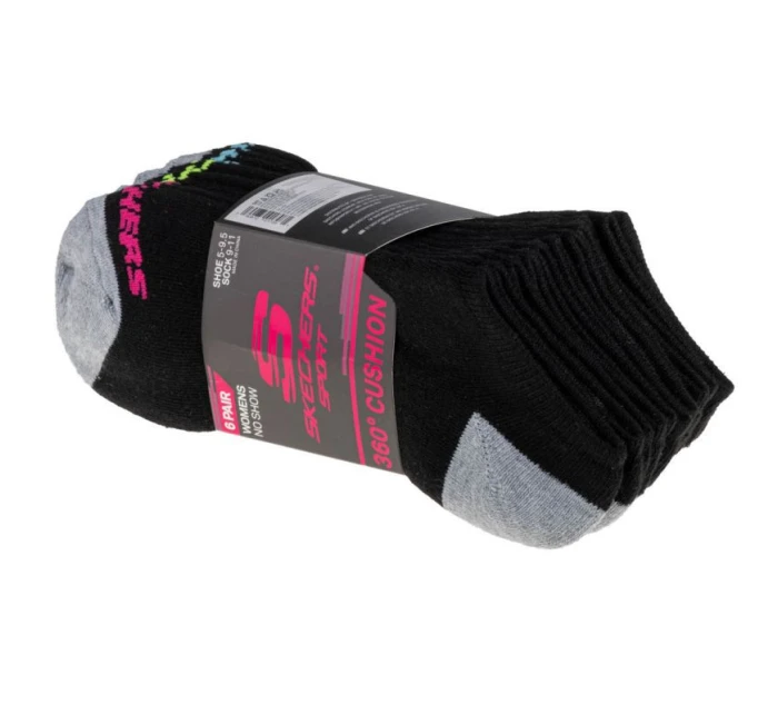 Skechers 6ks ponožek No Show S108264-BLK Skechers 6ks ponožek No Show S108264-BLK