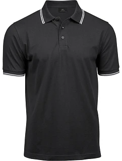 Tee Jays TJ 1407 Pánské elastické piqué polo "Stripe" 18.1407 black/white