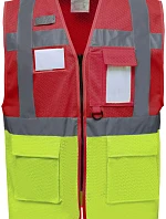 Yoko HVW 820 Hi-Vis síťovaná bezpečnostní vesta 79.W820 red/hi vis yellow