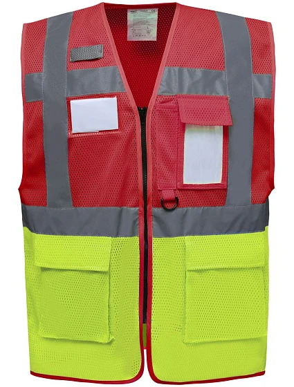 Yoko HVW 820 Hi-Vis síťovaná bezpečnostní vesta 79.W820 red/hi vis yellow Yoko HVW 820 Hi-Vis síťovaná bezpečnostní vesta 79.W820 red/hi vis yellow