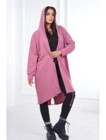 Tmavě růžová bunda s potiskem