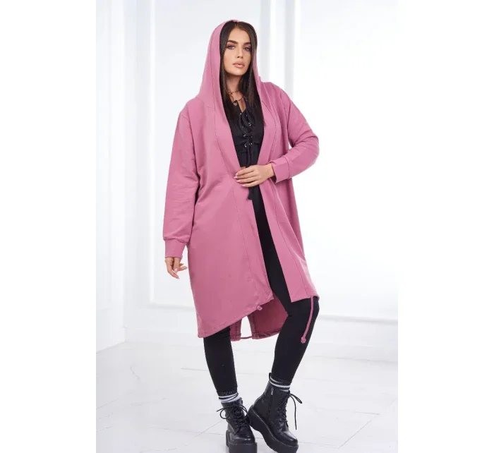 Tmavě růžová bunda s potiskem
