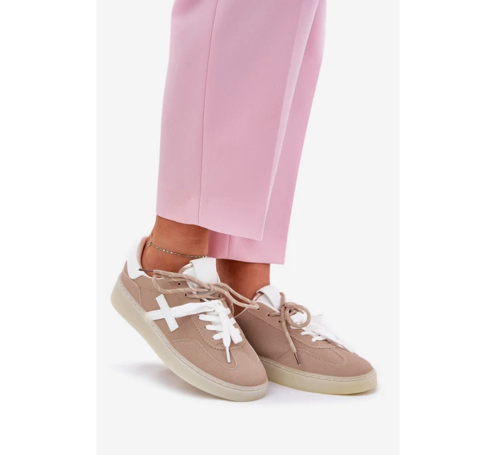 Nízké Dámské Sportovní Boty Béžové model 21685644 - Boto Nízké Dámské Sportovní Boty Béžové model 21685644 - Boto