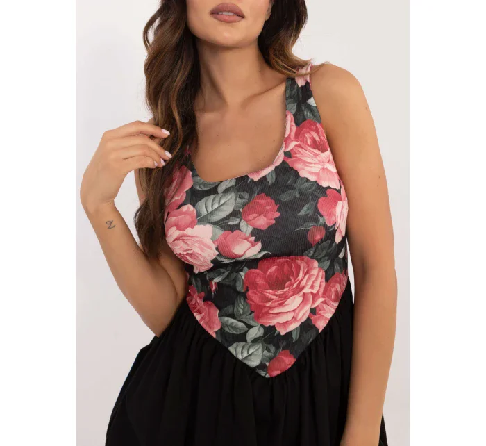 Šaty DHJ SK  černá a růžová model 20556882 - FPrice