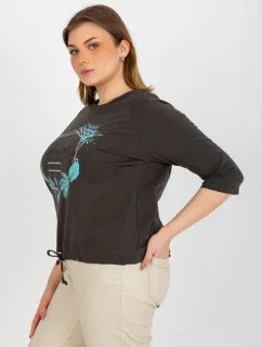 Dámská halenka RV BZ 8458.01P tmavá khaki - FPrice