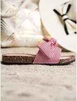 Praktické  nazouváky dámské červené bez podpatku