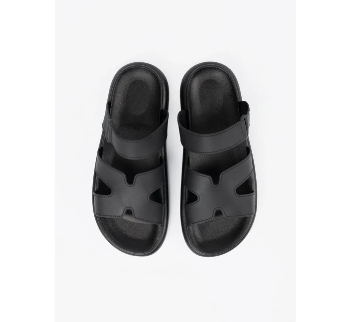 Originální  nazouváky dámské černé na plochém podpatku