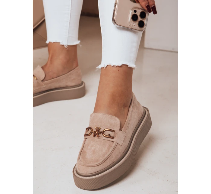 Dámské mokasíny na platformě LOFELIS beige FashionStreet ZY0692