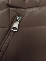 Hnědá péřová dámská zimní bunda model 21246013 - LHD Hnědá péřová dámská zimní bunda model 21246013 - LHD