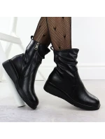 Dámské kozačky na podpatku černé model 21905235 - VINCEZA