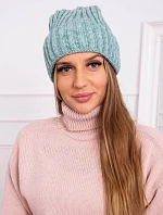 Magda K293 tmavě mátová čepice s ohrnovacím lemem