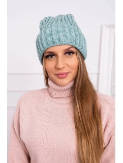 Magda K293 tmavě mátová čepice s ohrnovacím lemem