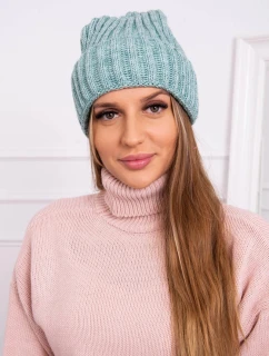 Magda K293 tmavě mátová čepice s ohrnovacím lemem