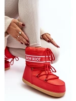 Dámské vázané sněhule Červené model 21642427 - Boto