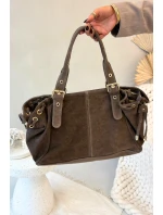 Kožená semišová taška béžová model 21728405 - Boto