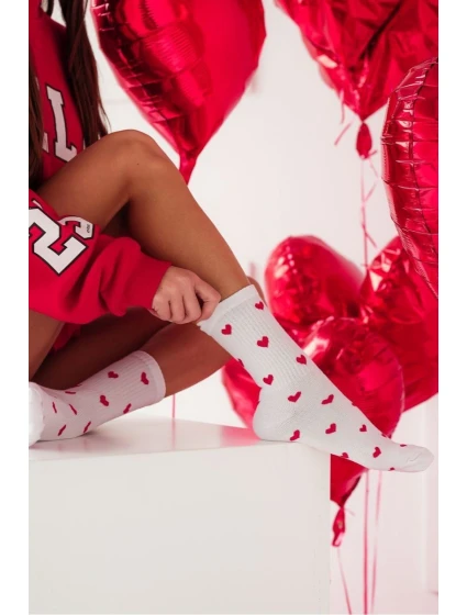 Dámské Vánoční Ponožky Medvídek v model 21875893 Santa Červené - Milena