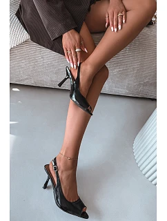 Dámské sandály na podpatku černé model 22092001 - Boto