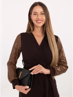 Šaty MI SK 67634.99 tmavě hnědé