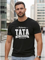 Tshirt męski z nadrukiem dla bawełniany czarny model 22217702 - FashionStreet Tshirt męski z nadrukiem dla bawełniany czarny model 22217702 - FashionStreet